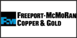 Freeport-McMoRan Copper & Gold company logo with blue and black colors.