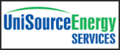 Logo of UniSource Energy Services with green and blue text.